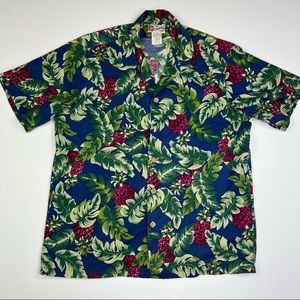 VINTAGE Hilo Hattie The Hawaiian Original Shirt XL Camp Collar Floral Pineapple